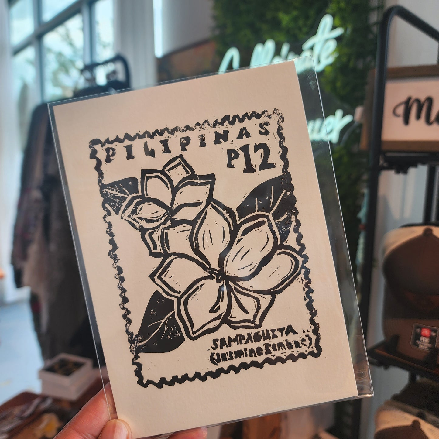 Sampaguita Lino Print