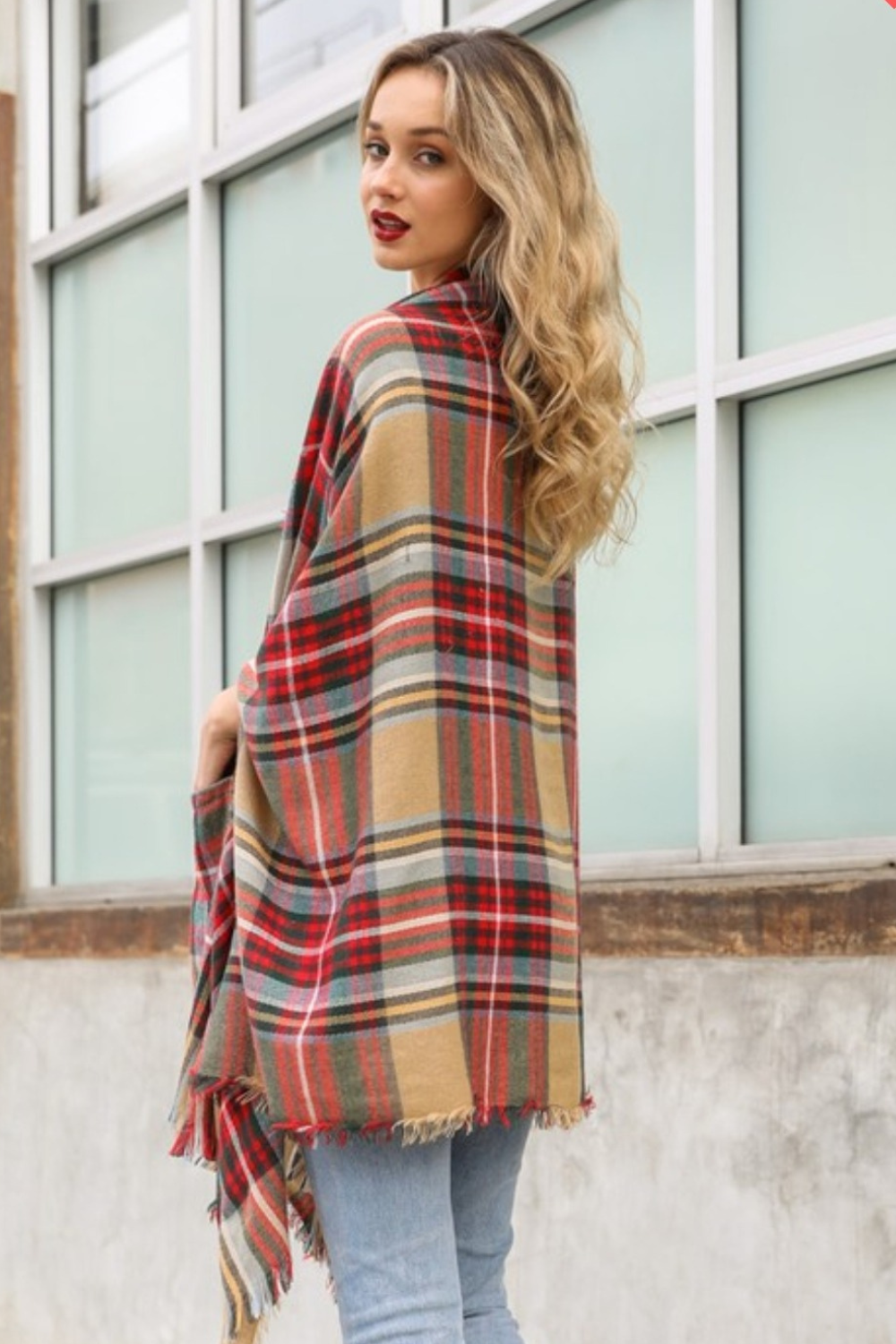 Tartan Ruana Wrap
