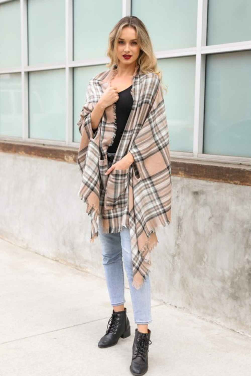 Tartan Ruana Wrap