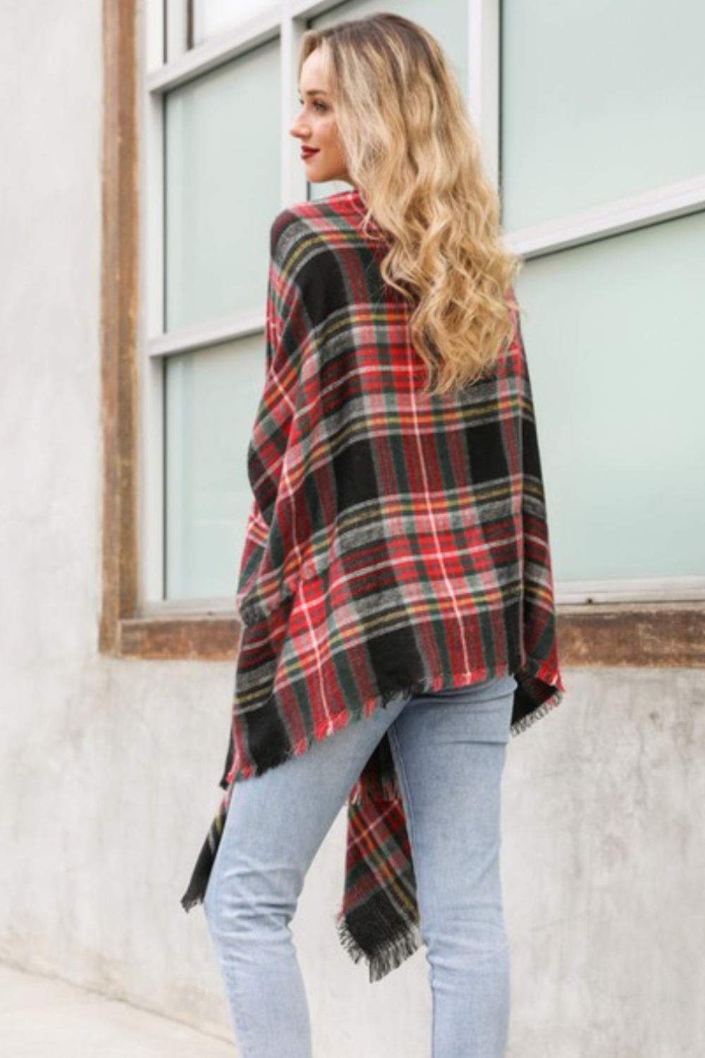 Tartan Ruana Wrap
