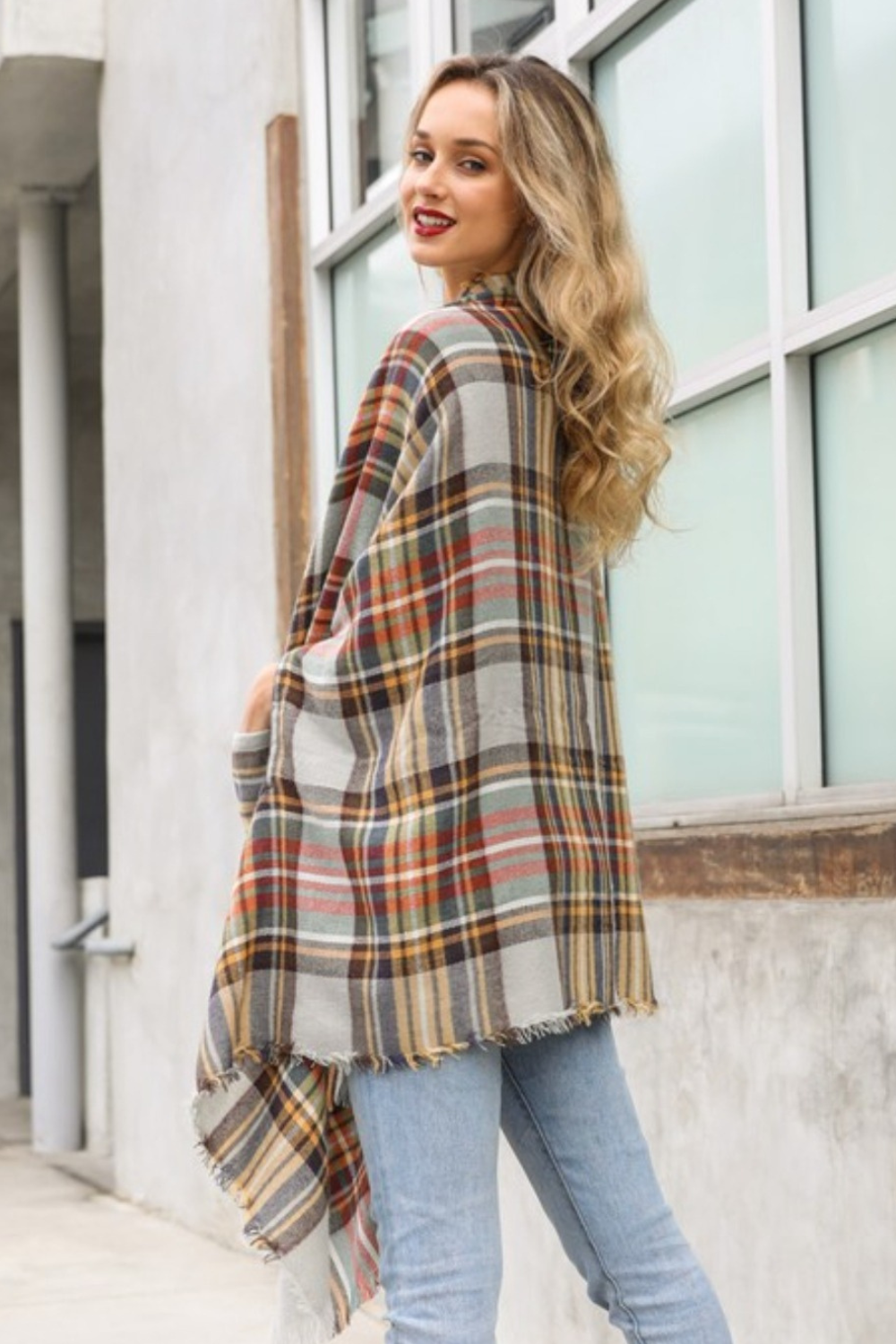 Tartan Ruana Wrap