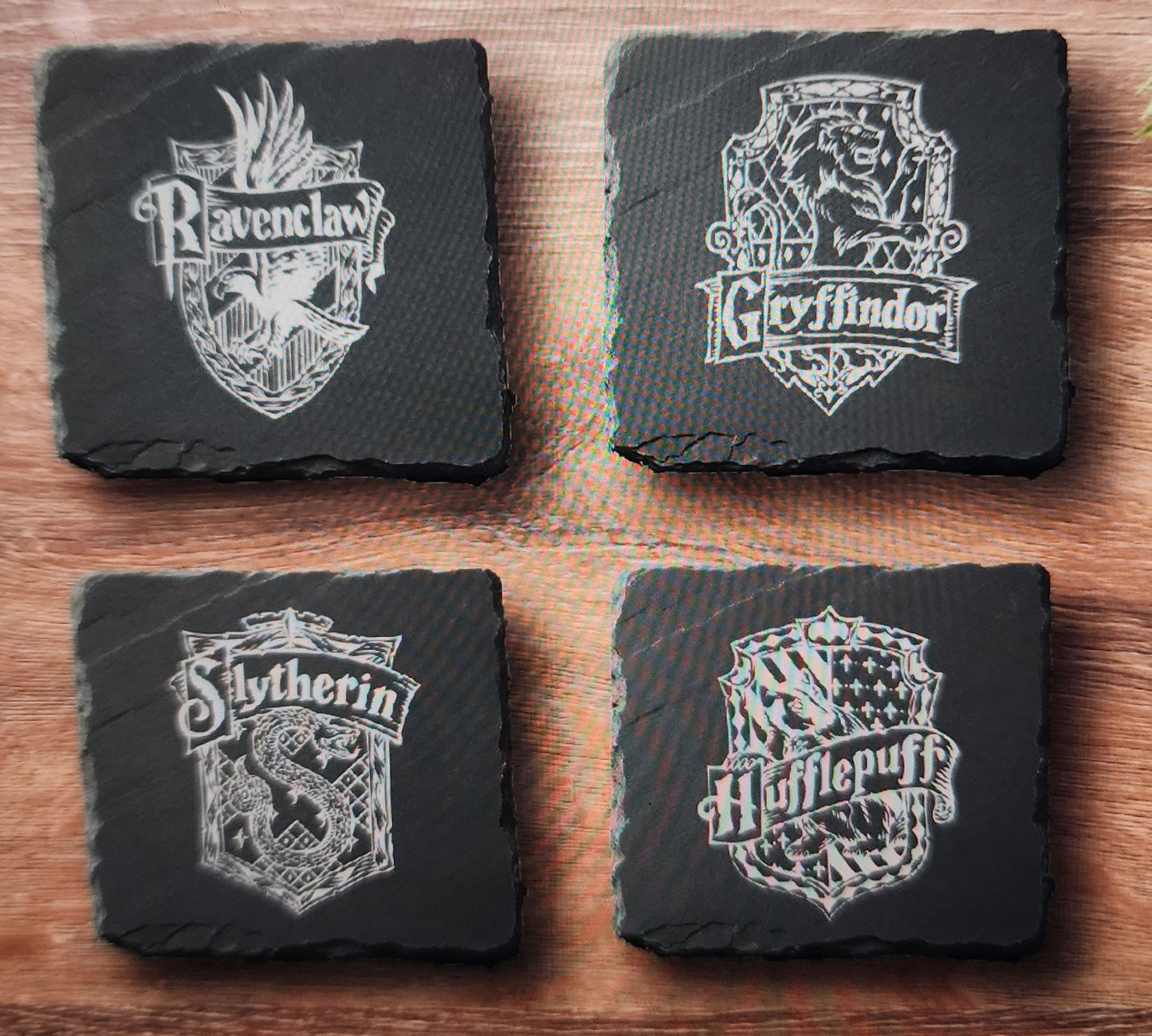 HP House Crest Slate Coasters