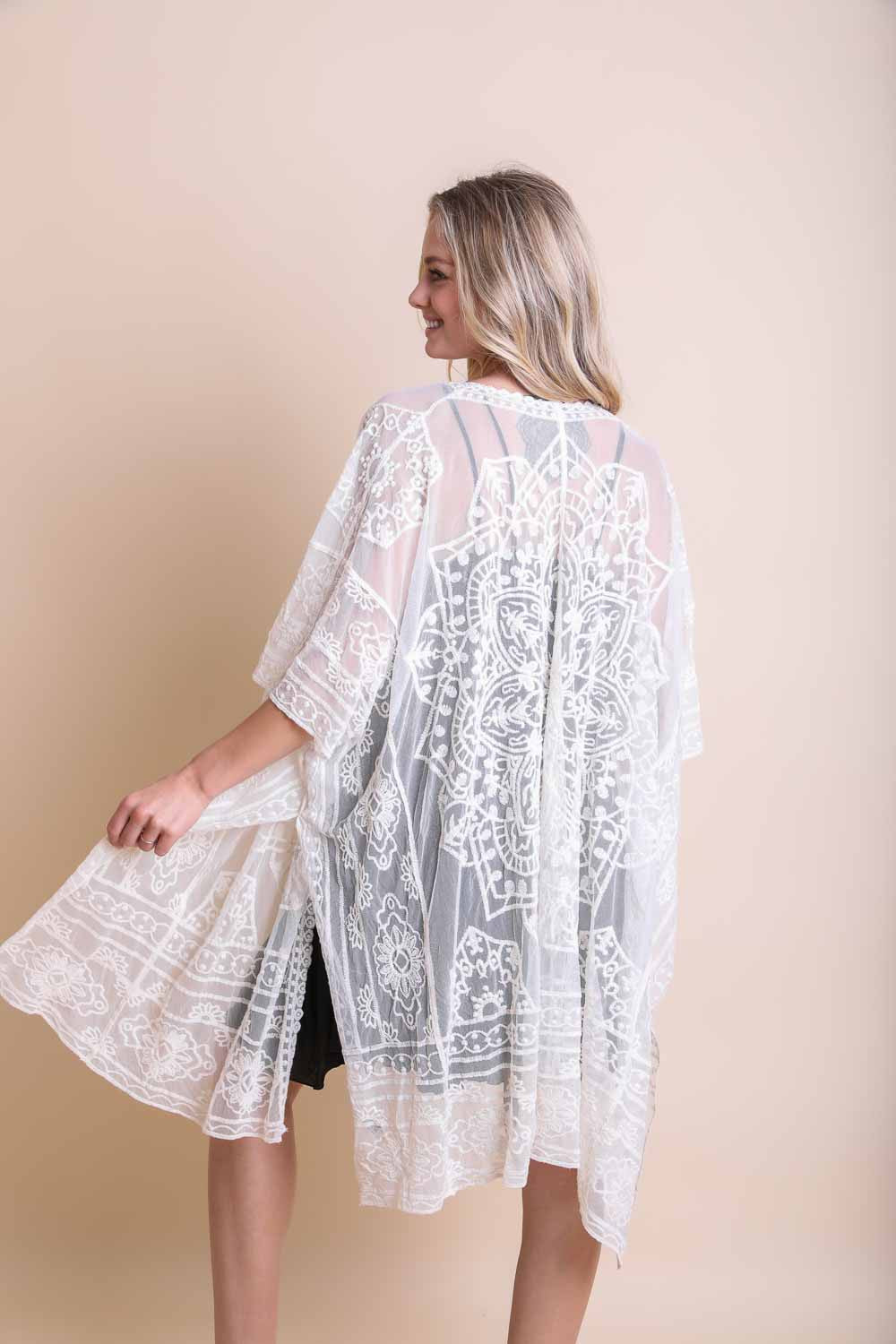 Mandala Mesh Kimono