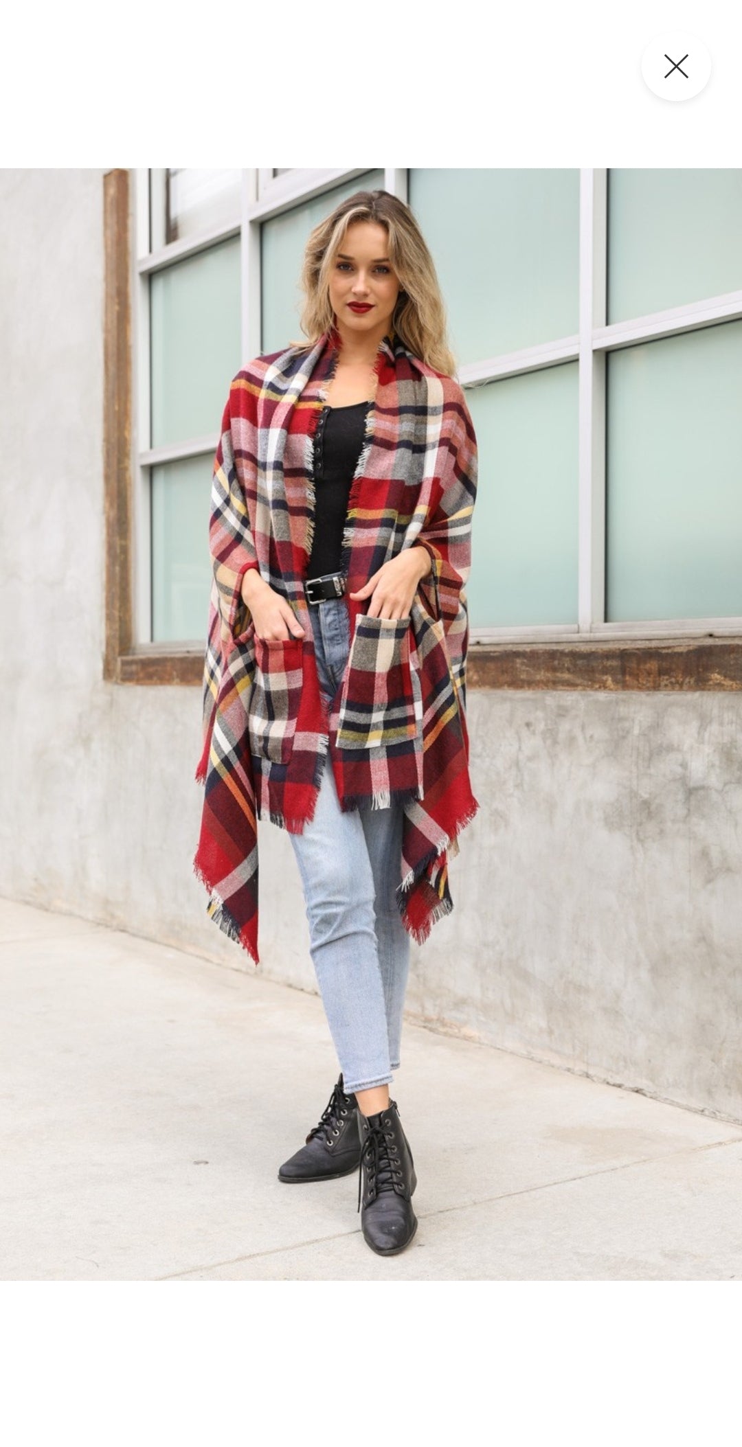 Tartan Ruana Wrap