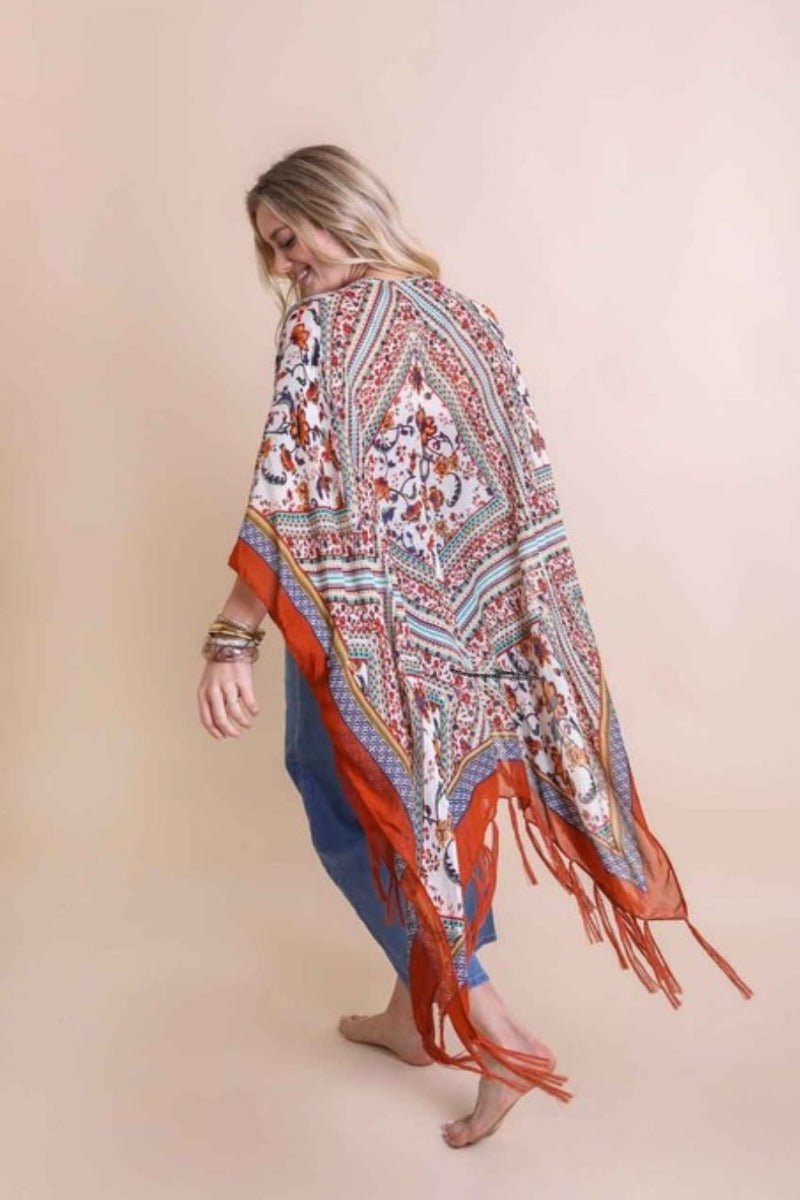Boho Diamond Tassel Kimono