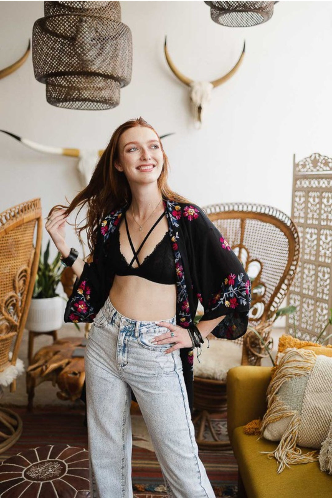 Anemone Floral Kimono