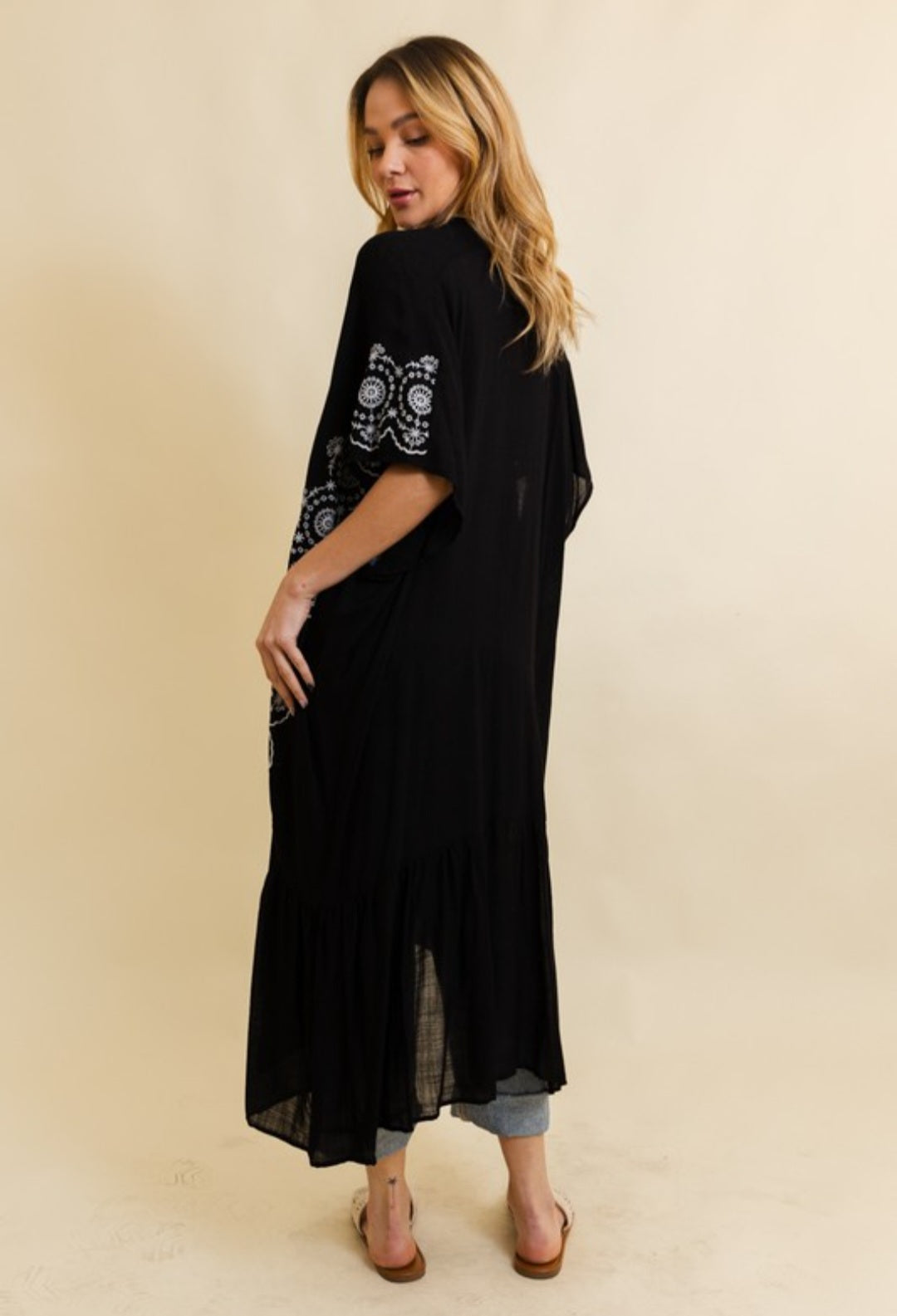 Boho Tribal Embroidered Duster