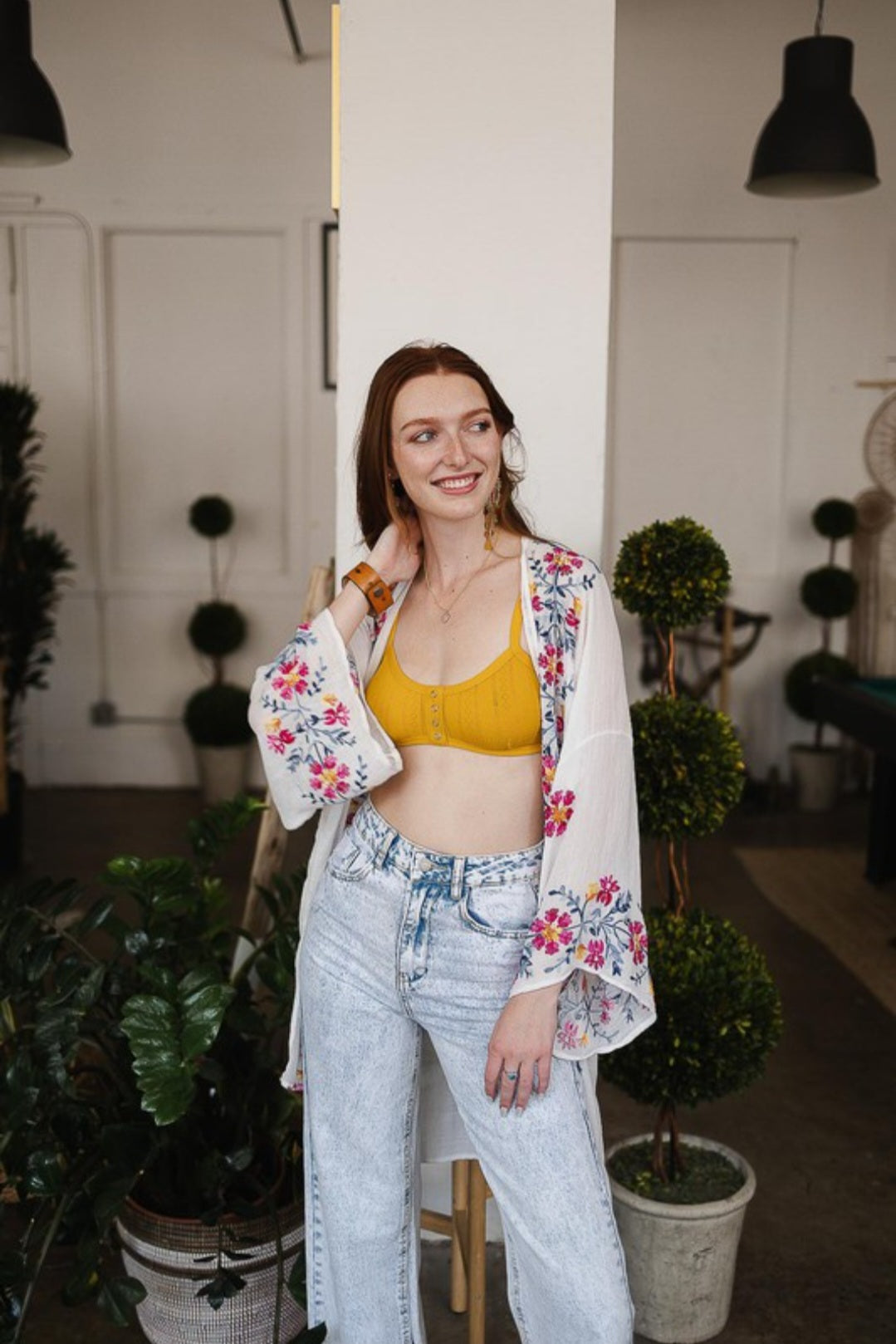 Anemone Floral Kimono
