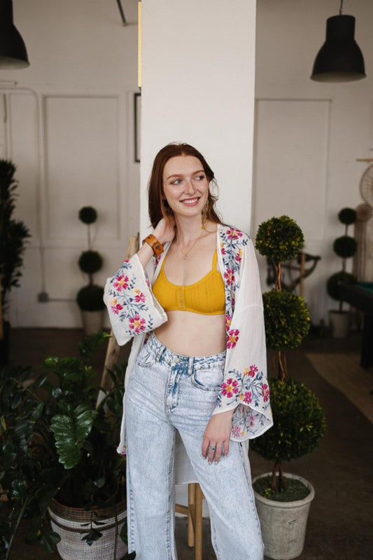 Anemone Floral Kimono