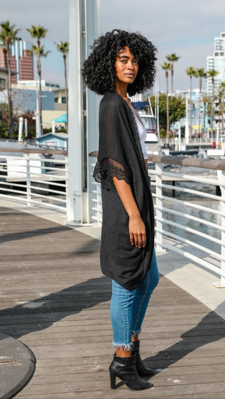 The Lacey Trim Kimono