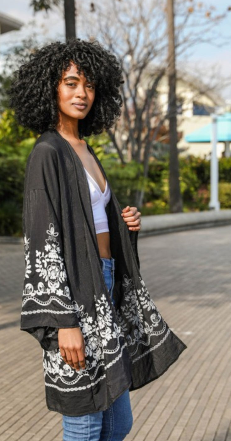 The Ines Embroidered Kimono